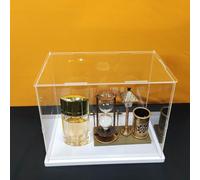 Vaian Boîtier en acrylique transparent pour porte, à couvercle ouvert, base épaissie, protection contre la poussière, pour figurines d'action, jouets, objets de collection (55 x 45 x 40 cm/22 x 18 x