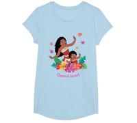 Vaiana and Simea Shared Heart T-Shirt, Fille, Bleu Céleste, XS