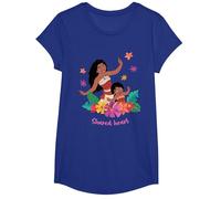 Vaiana and Simea Shared Heart T-Shirt, Fille, Bleu Royal, L