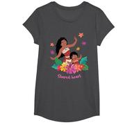 Vaiana and Simea Shared Heart T-Shirt, Fille, Chiné Foncé, XS