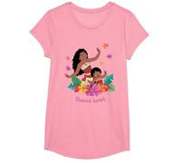 Vaiana and Simea Shared Heart T-Shirt, Fille, Rose, XS