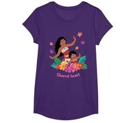 Vaiana and Simea Shared Heart T-Shirt, Fille, Violet, XS