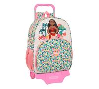 VAIANA - Grand sac à dos scolaire avec chariot, sac à dos pour enfant, adaptable au chariot, idéal pour les enfants d'âge scolaire, confortable et polyvalent, qualité et résistance, 33 x 15 x 42 cm
