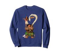 Vaiana Maui Vaiana Stacked Sweatshirt, Unisexe pour adultes, Bleu Marine, S