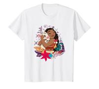 Vaiana Pua Hei Hei Love T-Shirt, Enfant, Blanc, 12 Ans