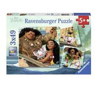 Puzzles 3 x 49 pièces Ravensburger La légende du bout du monde Disney Vaiana G