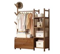 Vaianna Porte - manteau en bambou ouvert, armoire stable multifonctionnelle avec tiroir et crochet pour chambre à coucher, dressing (Door 80cm/32in#)