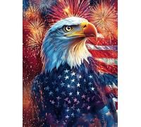 VAIIEYO 5D Diamond Painting Adulte Aigle, Peinture Diamant Animal, Diamond Painting Adulte Canevas Diamant kit Complet Point De Croix Broderie Salon Chambre Autocollant Mural Décoration 30x40cm-25