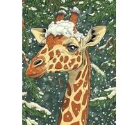 VAIIEYO 5D Diamond Painting Adulte Girafe, Peinture Diamant Animal, Canevas Broderie Diamant Kit Complet Point De Croix Broderie Salon Chambre Autocollant Mural Décoration 30x40cm-43