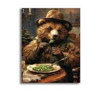 VAIIEYO 5D Diamond Painting Adulte Ours, Diamond Painting Animal, Canevas Peinture Diamant Kit Complet Point De Croix Broderie Salon Chambre Autocollant Mural Décoration 30x40cm-389