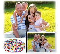 VAIIEYO 5D DIY Diamond Painting Personnalisé Photo, Diamant Painting Personnaliser, Broderie Diamant Personnalisé de Broderie de Diamant Complet pour La Décoration de La Maison,Rond-50x60cm