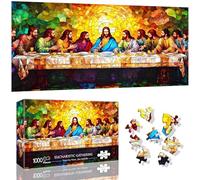 VAIIEYO Jésus Puzzle 1000 Pieces, Puzzle Adulte Religion, Adultes et Enfants à Partir de 14 Ans, Activité Familiale Stimulante, écoration Murale de la Maison, Cadeau, 80 x 41 cm