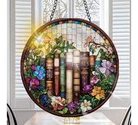 VAIIEYO Livre Attrape-Soleil Suspendu, Attrape-Soleil pour fenêtre Fleur, avec Chaîne en Métal, Décorations Jardin Fenêtre Murales, Fête des Mères, Pendaison de crémaillère 20x20cm-Rond