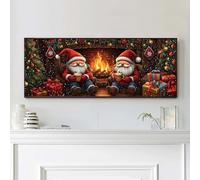 VAIIEYO Noël Diamond Painting Grande Taille, Gnome Broderie Diamant Grande Taille Canevas Broderie Diamant Kit Complet Point De Croix Broderie Salon Chambre Autocollant Mural Décoration 30x80cm-2