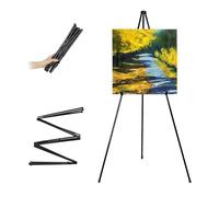 VAIIGO chevalet de présentation pour panneau de mariage, chevalet portable en métal noir réglable de 168 cm, pliable au sol pour peinture et affiche