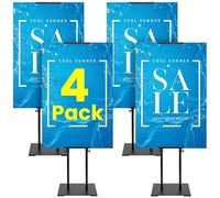 VAIIGO Lot de 4 supports d'affiche double face, réglables en mousse et panneau d'affiche, hauteur jusqu'à 203 cm, pour affiches, panneaux, menus et événements