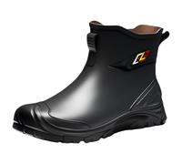 VaiKanhai Bottes en caoutchouc pour homme - Bottes en caoutchouc PVC antidérapantes avec semelle intérieure rembourrée en EVA - Chaussures de travail pour la pêche, le jardinage et le bateau - Mules