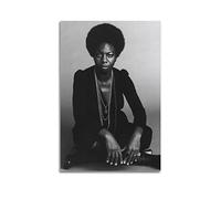 VAIKANHAI Poster de la chanteuse Star Nina Simone pour chambre à coucher - Impression sur toile - 20 x 30 cm - Sans cadre