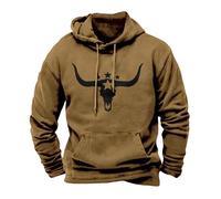 VaiKanhai Sweat à capuche pour homme - Entraînement et tendance - Manches longues - Col rond - Sweat à capuche - Poudre, kaki, 3XL