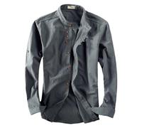 VaiKanhai Veste chemise pour homme - Col montant - Coupe ajustée - Coton rembourré - Style vintage chinois - Veste de loisirs - Veste de boxer boutonnée - Veste de survêtement sportive - Mode