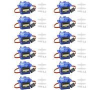 Vaileal 12 pièces 9G Micro Servo Moteur : Micro Servo Moteur 9G pour RC Robot Arm/Main /Marche Hélicoptère Bateau Avion Hélicoptère Voiture Modèles de Véhicules Contrôle avec Câble, Câble Mini Servos