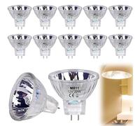 Vaileal 12 Pièces MR11 Ampoule Halogene 12V 20W GU4 Dimmable, Blanc Chaud 2700K Spot Halogene GU4 pour Armoires, Éclairage Paysager