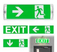 Vaileal Éclairage LED D'urgence: Lumière Constante Et Signalisation De Sortie D'urgence, Comprend 4 Pictogrammes De Sortie, Pour Intérieurs (35x11x5.5 cm)