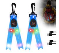 Vaileal Lot de 2 réflecteurs LED pour enfants - Rechargeable par USB - Pour sac à dos, cyclisme, course, jogging