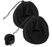 Vaileal Lot de 2 sacs de casque de moto étanche - 47 x 43 cm - Pour casque de moto, vélo, ski, basketball, fitness, extérieur (noir), Noir, 2, Simple ou élégant