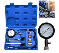 Vaileal Testeur de compression à essence, avec manomètre de bougie d'allumage et 4 adaptateurs, 0-20 bar ou 0-300 psi, testeur de pression M10, M12, M14, M18 pour voiture, camion
