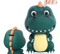 Vaileal Tirelire pour enfant, dinosaure, tirelire pour enfant avec dinosaure, tirelire pour fille et garçon, excellente idée de cadeau pour anniversaire, rentrée des classes et autres occasions (vert)