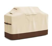 Vailge Housse de Barbecue imperméable 600D résistante aux UV, à la poussière, aux déchirures et à la décoloration, Convient pour Weber, Brinkmann, Char Broil et Plus Encore, Beige