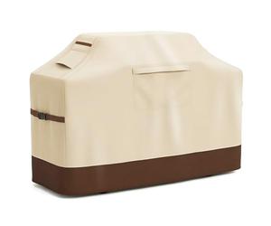 Vailge Housse de Barbecue imperméable 600D résistante aux UV, à la poussière, aux déchirures et à la décoloration, Convient pour Weber, Brinkmann, Char Broil et Plus Encore, Beige