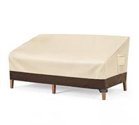 Vailge Housse de canapé de terrasse robuste 100 % étanche 3 places avec grille d'aération et poignée, 200,7 x 94 x 88,9 cm - Beige et marron