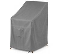 Vailge Housses de chaise de patio empilables, 91,4 x 71,1 x 119,9 cm, gris