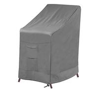 Vailge Housses de chaise empilables pour patio Gris 91 x 71 x 119 cm
