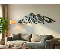 Vailla ® 3 Pièces Tableau Decoration Murale Montagne 3D Deco Murale Salon Salle de Bain Chambre Cadre Décoration Chambre Triptyque Mural Bois (Montagnes 21)