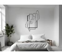 Vailla® Line Art - Décoration Murale en Bois Sensuelle - Noir - Minimaliste et Moderne pour Chambre à Coucher, Salon (Art Sensuel 3)