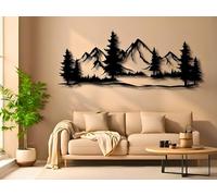 Vailla Tableau Decoration Murale Montagne 3D Deco Murale Salon Salle de Bain Chambre Cadre Décoration Chambre Triptyque Mural Bois