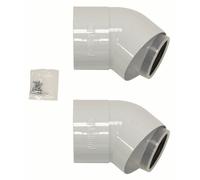 Vaillant Coude 45 Degré (2 Pcs) Conduit De Gaz À Condensation, PP, 80/125 Mm