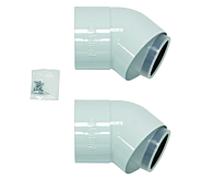 arc Vaillant 45 degrés Ø 80/125 mm 303211 concentrique, 2 pièces
