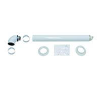 Vaillant traversée de toit Ø 60/100 aluminium 303835 set de connexion horizontale base blanc
