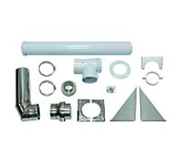 Vaillant kit de raccordement de base 0020042907 Ø 80/125 mm, concentrique, acier inoxydable/PP