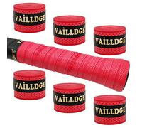 Vailldge Bande antidérapante pour raquette de tennis - Motif à pois - Absorbe la transpiration - Antidérapante - Pour raquette de tennis, squash, badminton, batte de baseball, pagaie de pingpong