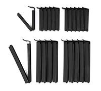 Vaily Clips de fermeture pour sachets Noir - 22 attaches pour sachets, sacs et sachets de congélation - 12 x 6 cm et 10 x 11 cm