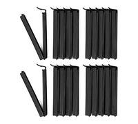 Vaily Clips de fermeture pour sachets Noirs - Lot de 20 attaches pour sachets, sacs et sacs de congélation - 11 cm
