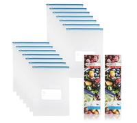 Vaily Lot de 14 sacs de congélation à fermeture éclair - 6 l - Grand kit de conservation des aliments