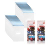 Vaily Lot de 20 sacs de congélation à fermeture éclair - 3 l - Grand kit pour la conservation des aliments et la congélation