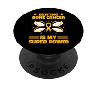 Vaincre Le Cancer des os est Mon Super Pouvoir PopSockets PopGrip Adhésif