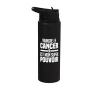 Vaincre Le Cancer Est Mon Super Pouvoir Guérison Du Cancer Stainless Steel Insulated Water Bottle